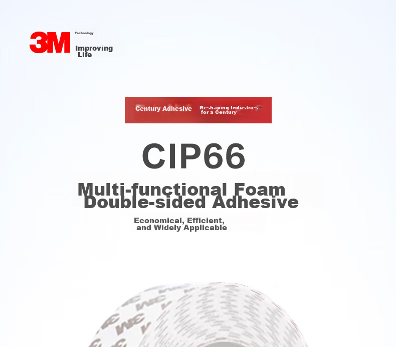 3M Double-Sided Strong Foam Tape for Office, Home, Daily Use, Car CIP66 White Diameter 30mm*10 Pieces 1