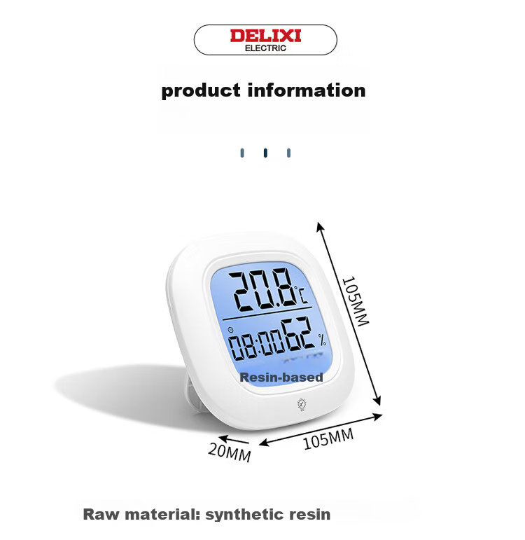 DELIXI ELECTRIC Precise Temperature And Humidity Meter, Home Indoor Thermometer, High-Precision Creative Wall-Mounted Room Temperature Gauge for Living Room 20