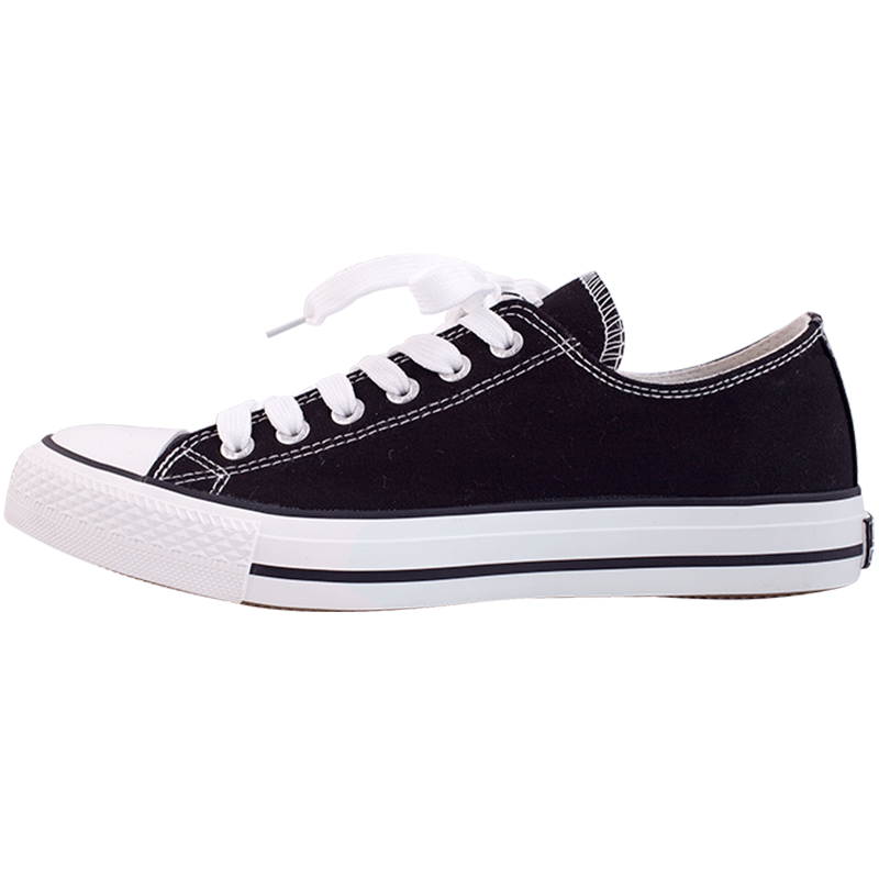 Warrior Classic Low-Top Canvas Shoes for Men And Women, Spring And Autumn Sneakers, Casual Shoes, Running Shoes for Couples, Sports Shoes, 391 Black, Size 41