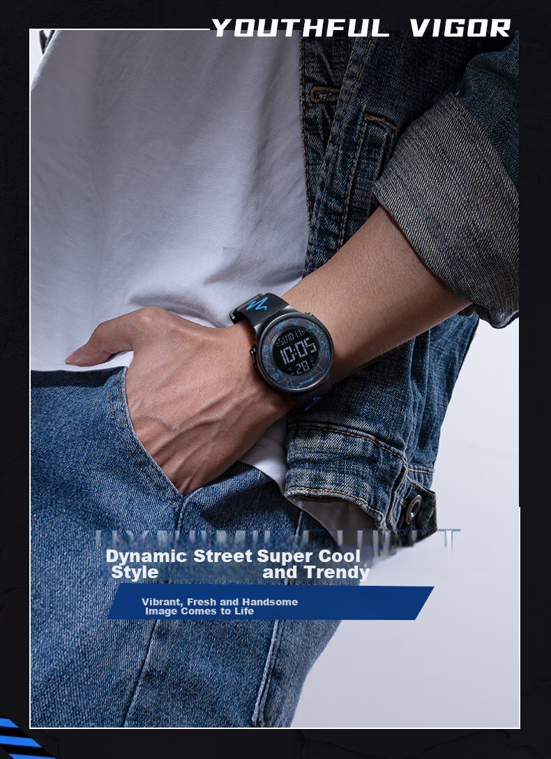 Disney National Day 2026 New Sports Digital Watch, Waterproof Watch, for Middle And High School Students' Exams, Children's Watch, Time-Telling 9