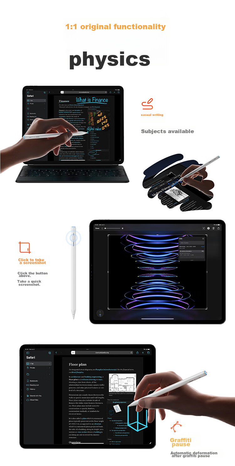 BASEUS Capacitive Stylus for IPad, Compatible with Apple Pencil Gen 2, Suitable for 2026 Pro/Air8/Mini/iPad11 Tablets, Touchscreen Writing Pe 13