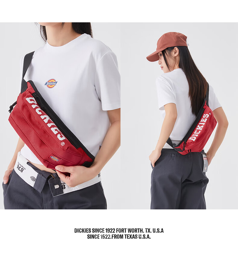 Dickies Men's Crossbody Bag DK Multi-Compartment Waist And Chest Pack, 2025 New Style Lightweight Cycling Hiking Sports Travel Bag for Male And Female Students 13