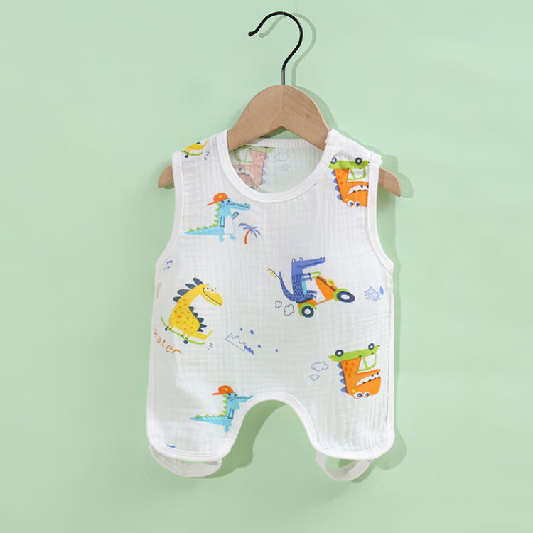 9I9 Baby Belly Cover, Pure Cotton Gauze, Thin Summer Protection for Stomach, Newborn Half-Back Shirt, Baby Belly Wrap with Legs, Sleeping Bag, 2 Pieces A300 14