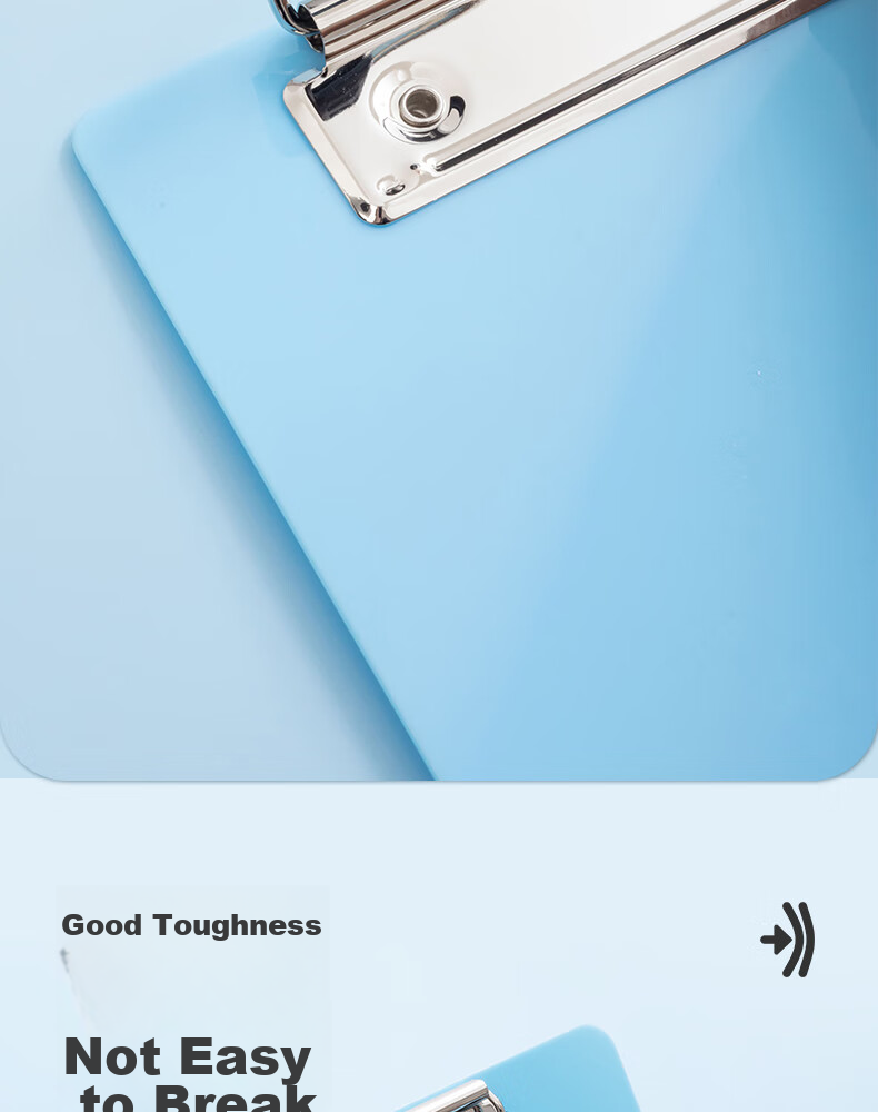 M&G Stationery, A4 Blue Portable Vertical Writing Clipboard, Memo Pad File Folder Clipboard, Single Pack ADM95106 2