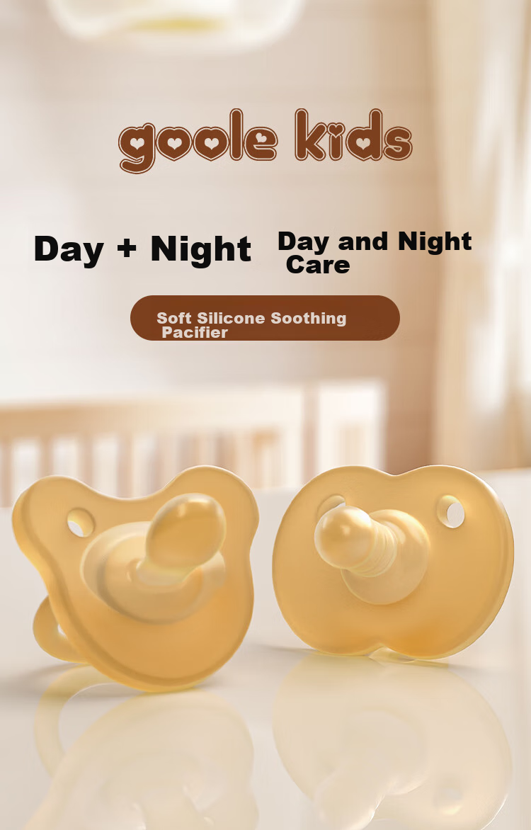 Goole Kids Baby Pacifier for 0-3 Months, Anti-Colic Silicone Nipple for Newborns And Infants, 2-Pack 1