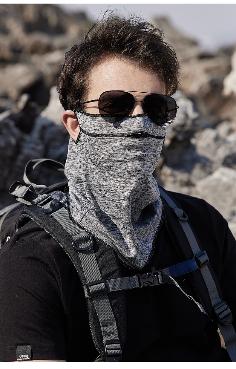 MISSION UV Ice Silk Sun Protection Face Mask for Men, Cycling, Hiking, Summer UV Protection, Sun Shade, Neck Guard, Full Face Sun Protection Mask 14