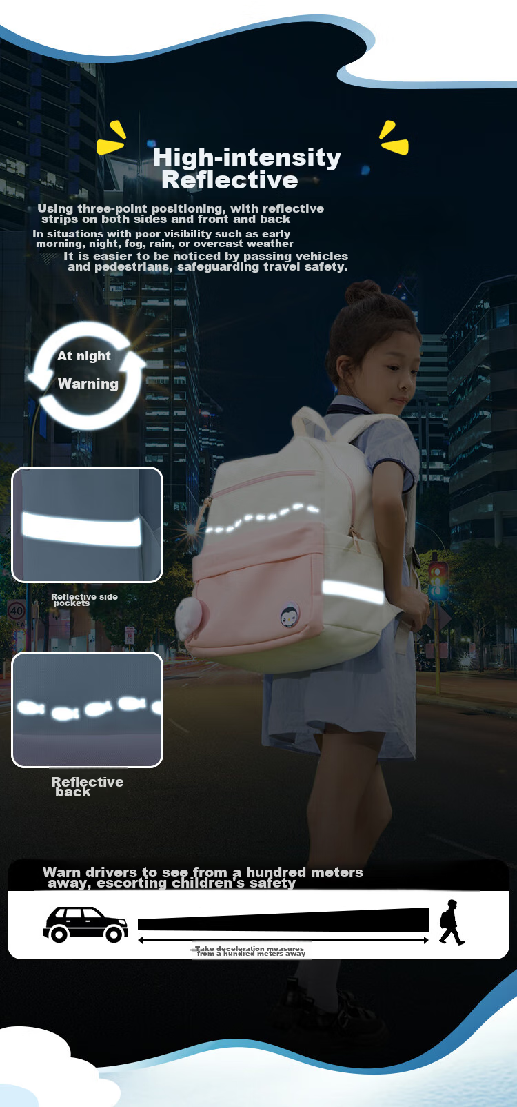 Zhonghua Xhai Dibuxiaozongdu Large Capacity Backpack for Primary School Students, Middle School Girls, Spine Protection Children's Backpack for Grades 1 to 6, Lightweight Double Shoulder Bag TE0009B (With Free Mesh Pencil Case) 7