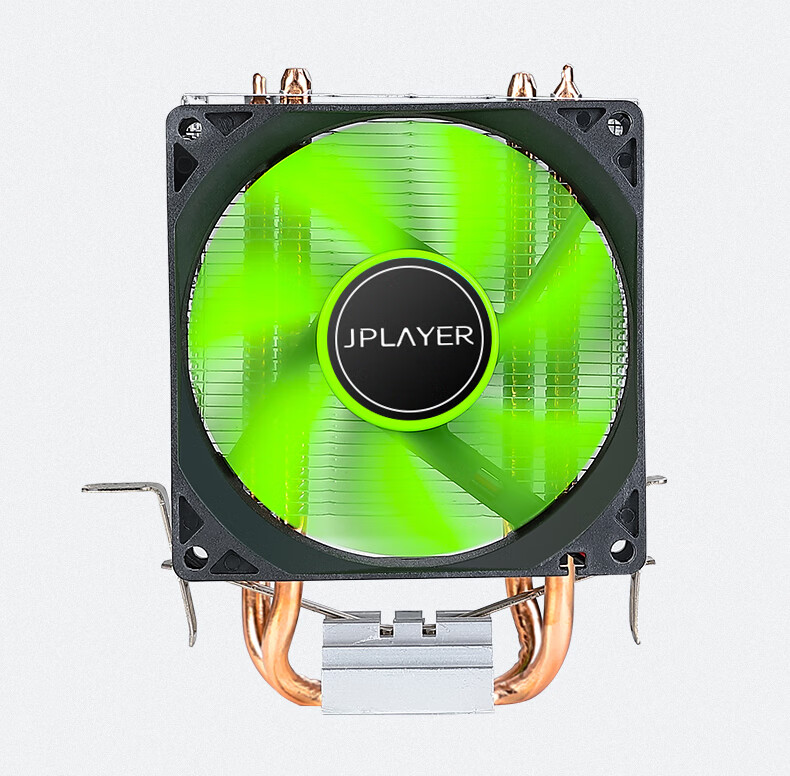 JPLAYER 2 Copper Tube 9cm Non-Glazed Fan CPU Cooling Radiator, Noise-Reducing Fan (AMD/Intel Multi-Platform/Silicon Gel Included) 8