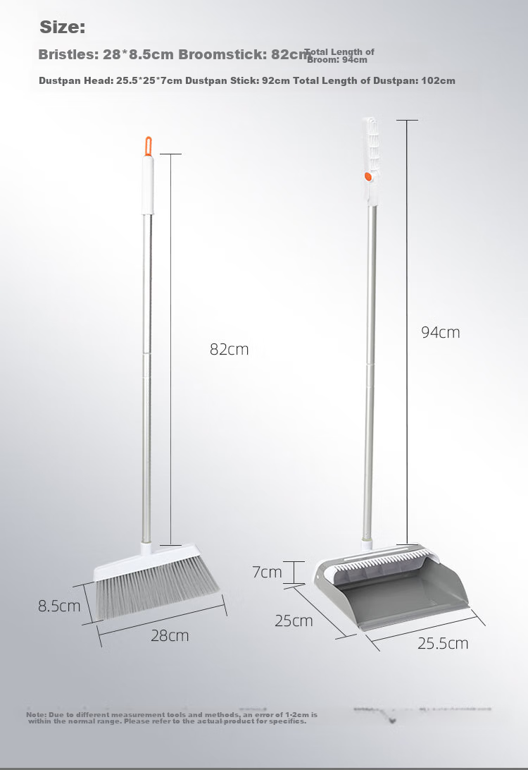 EAST Broom And Dustpan Set, Household Metal Broom And Dustpan Combo, Windproof Comb-Shaped Dustpa 13