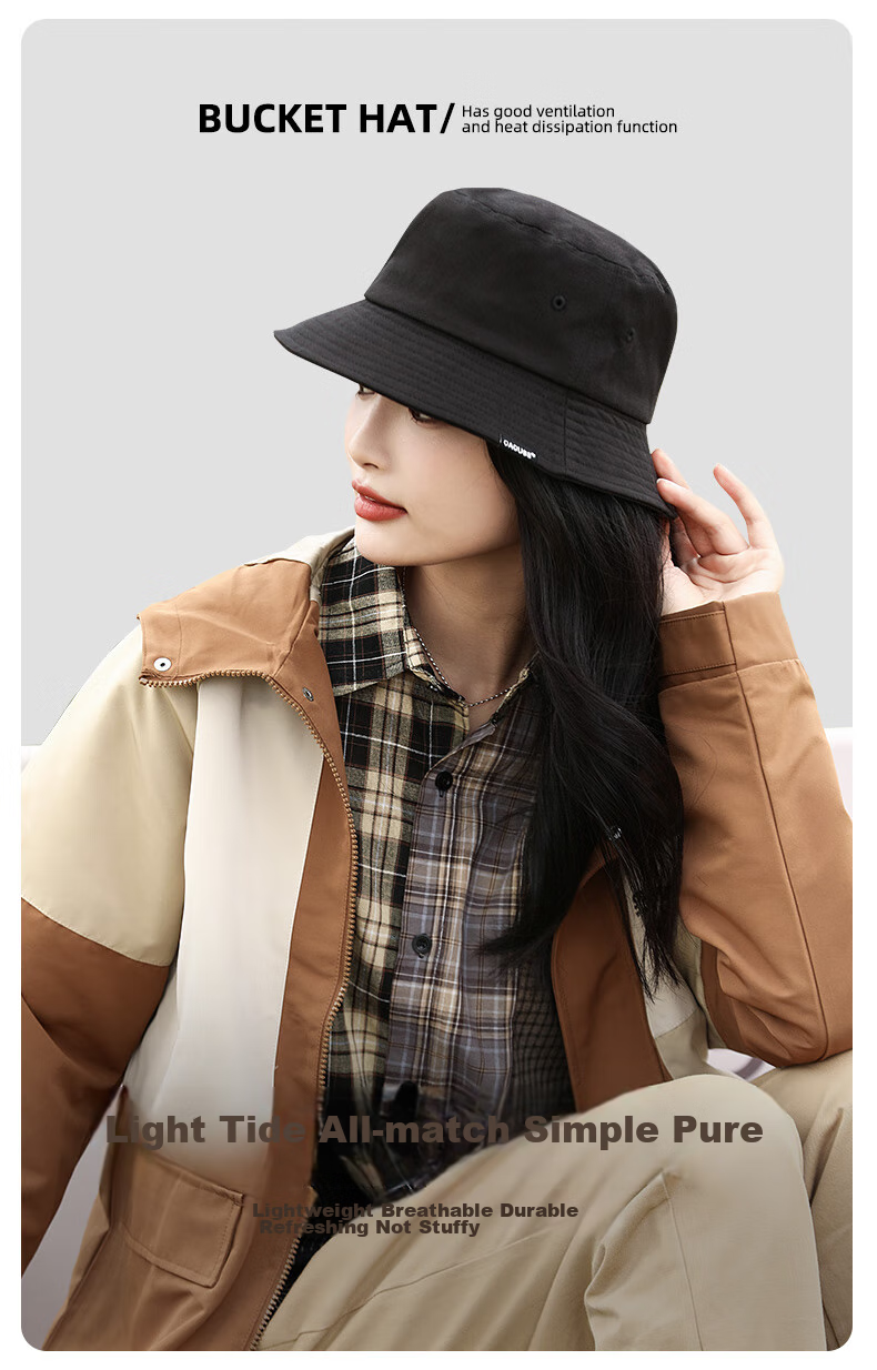 CACUSS Women's Fisherman Hat Spring Summer Outdoor Casual Sun Hat Leopard Dog Embroidery Bucket Hat Face Slimming Beige 3