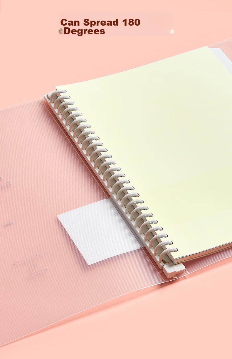 Wengu Loose-Leaf Notebook, Handwritten B5/60 Sheets, for Notes And Diary, Suitable for Middle And High School Students, Office Meeting Use, Detachable with 26 Holes, Includes Index Dividers, Ruled B17-B5/B Pink 7