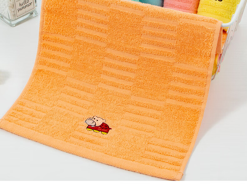 Grace Pure Cotton Towels, 5-Pack, Xinjiang Cotton Grade A, Children's Face Towels, Soft Cartoon Baby Wipes for Home And Sports Use 7
