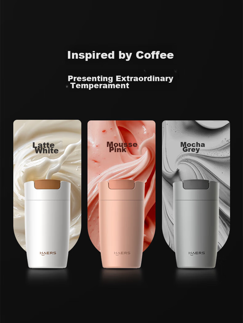 Hongmengzhixuan Haersi Insulated Mug, Smart Coffee Cup, Stainless Steel Cup, Large Capacity Water Bottle, Mid-Autumn Festival Gift, for Men And Women, Suitable for Gifting 3
