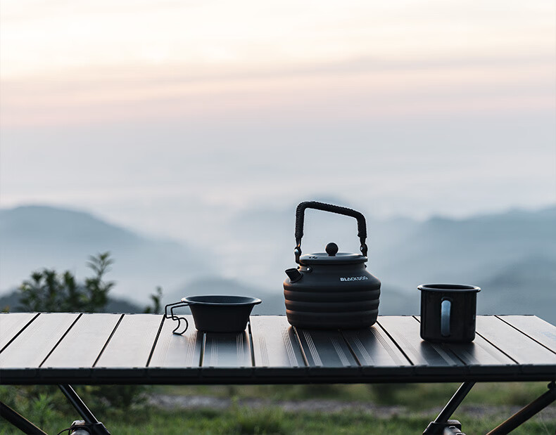 Black Dog Camping Kettle, All-Aluminum Tea Pot for Outdoor Cooking, Portable Stove for Boiling Water, Night Black 11