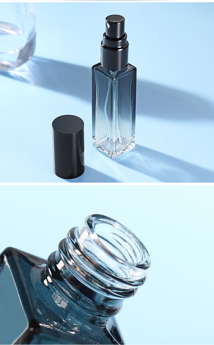 Jianyingshu Tea Color Face Cream Refill Bottles 30g*2 Refill Box Travel Transparent Portable Cosmetic Sample Empty Box with Lid 12