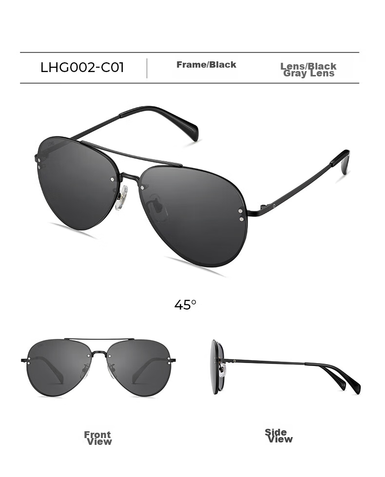 LOHO Polarized Sunglasses for Men And Women, Driving-Specific Aviator Sunglasses, Fishing UV Protection New Model 17