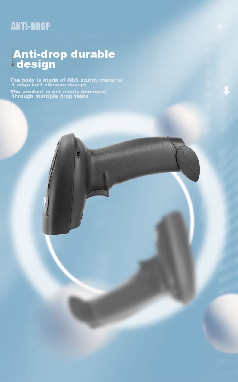 NTEUMM Wired Two-Dimensional Barcode Scanner with Stand, Hands-Free Payment Gun for Supermarket Checkout And Express Delivery Logistics, Universal Barcode Scanner NT-8800ZJ 6