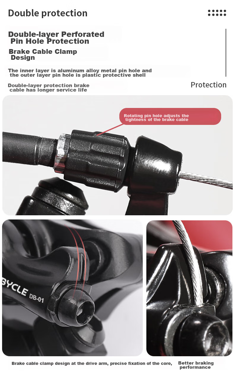 LEBYCLE Mountain Bike Electric Bicycle Clamp Set Brake Pads Front And Rear Disc Brake Conversion Kit Universal Permanence Complete Set 9