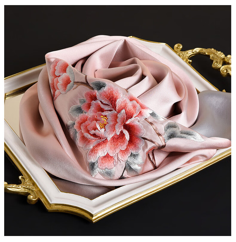 Hangsilu Silk Scarf And Bag Set, Mulberry Silk Women's Shawl, Birthday Gift for Mom Or Teacher on Mid-Autumn Festival 23
