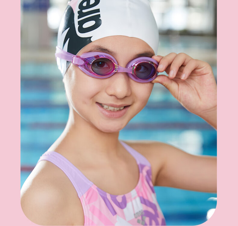 Arena Kids Swimming Goggles Japanese Imported Coated HD Anti-Fog Waterproof Professional Training Swim Goggles AGL710J-YCBU 3