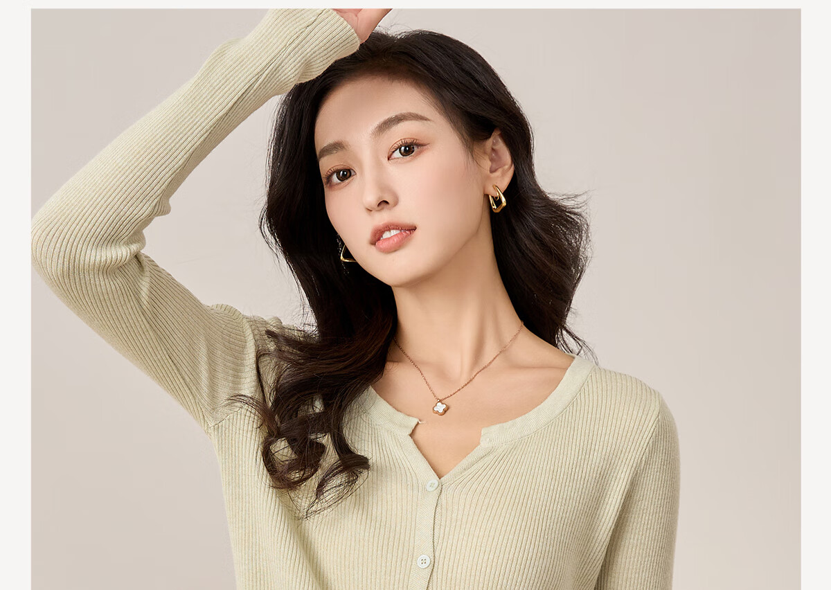 Chushen Women's Basic Versatile Solid Color Lightweight Knit Cardigan Sweater for Layering Or Outer Wear S13QZ1235 2