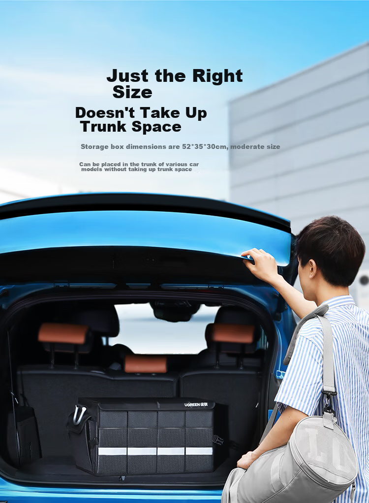 Outekaile Car Trunk Storage Box, Vehicle Organizer Container, Foldable Storage Box for Car Use, Automotive Accessories 6