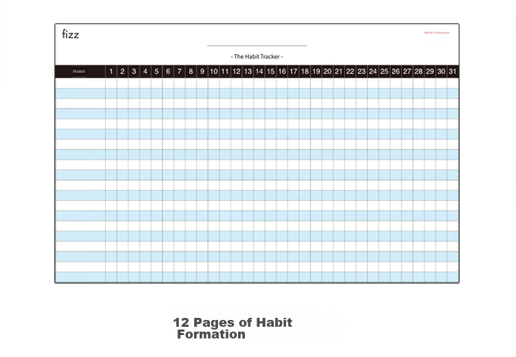 Fizz Calendar Notebook Creative Multifunctional Model Self-Fill Business Office Desk Calendar with Notes, Wall Clock Desktop Ornament for Office, Exam Preparation And Planning FZ335013 6