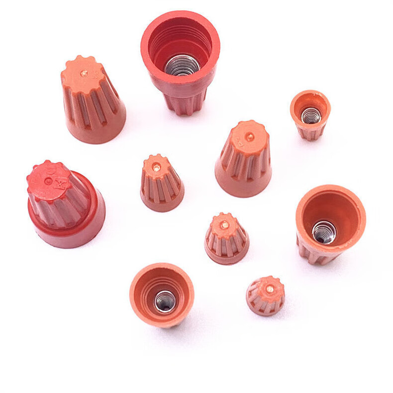 qefh 接线压线帽p2螺旋式接线端子头螺旋弹簧接线帽电线并线帽 p1橙红