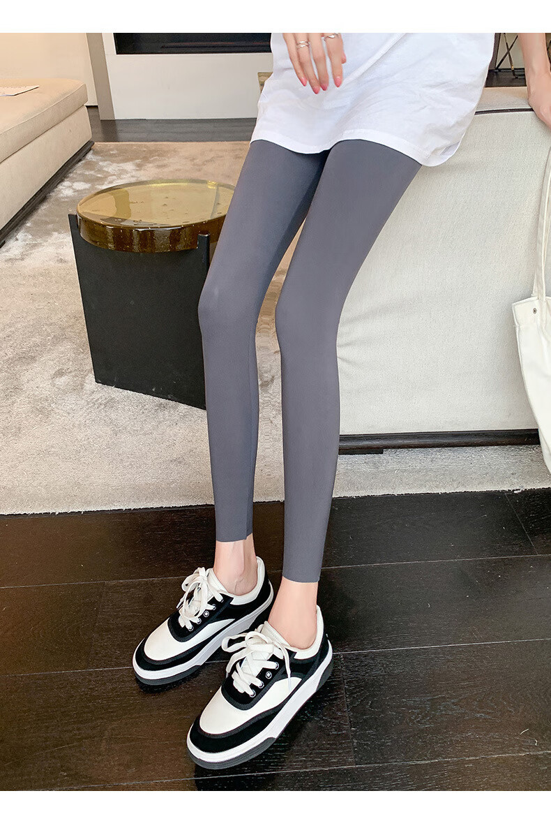 LangSha Shark Leggings for Women, Thin Autumn Style, Tight-Fitting, Tummy Control, Butt-Lifting, High-Waist Fitness Base Layer Yoga Pants 33