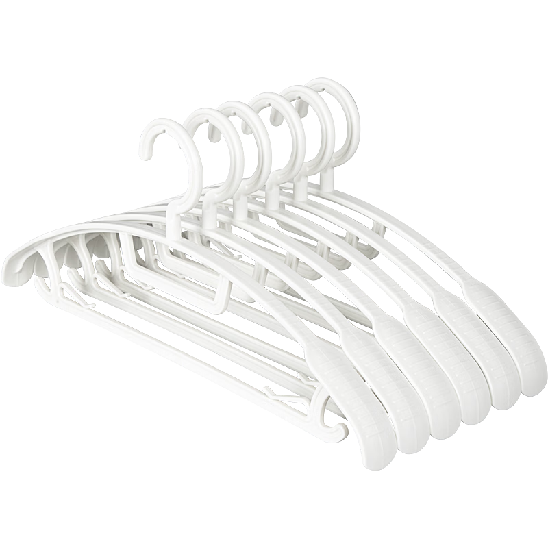 JD Original Hangers, Non-Slip Clothes Hangers, Wide Shoulder Drying Rack, Plastic Coat Hanger, 20-Piece Combination Pack, White