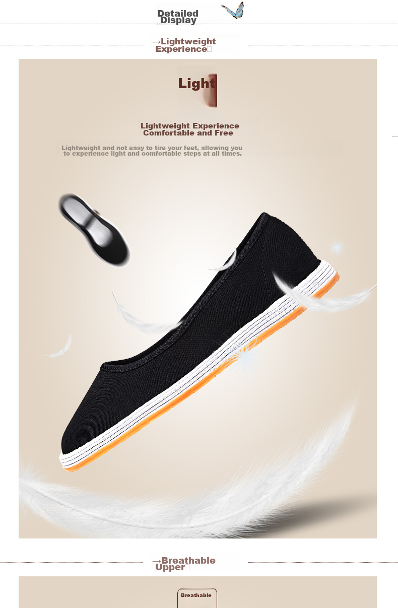 BUS HEYUAN Traditional Women's Hanfu with Breathable Buckle, Old Beijing Cloth Shoes, 91Y-1022A, Black Slip-On, Size 36 7