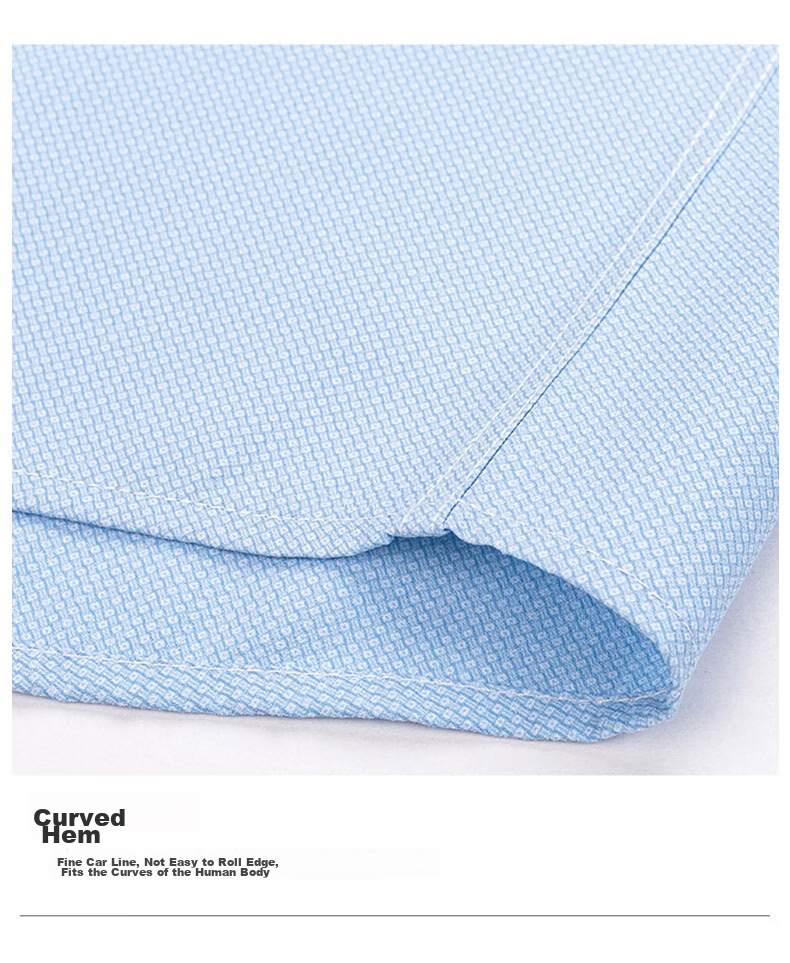 FIRS Long-Sleeve Shirt for Men, Spring And Autumn Business Casual Antibacterial Versatile Dress Shirt, Lake Blue, Size 44 18