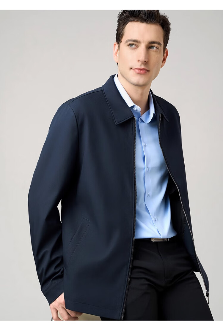 Yalu Administrative Jacket for Men, Spring 2026 Business Casual Dad's Outerwear, Middle-Aged And Elderly Menswear Coat, Cadre Clothing 12
