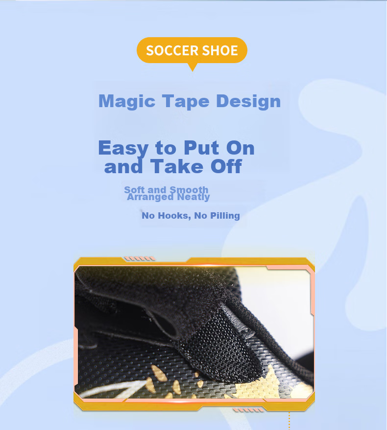 Li-Ning Soccer Shoes for Children And Students, Molded Studs, Ages 6-12, Velcro, Boys' Big Kids Elementary School Students Professional Competition Soccer Shoes, Size 31 9