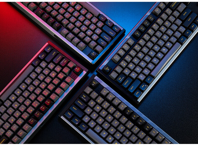 Hyeku I3 87-Key Wired Customizable Keyboard Gaming Hot-Swappable Aluminum Alloy Frame PBT Keycaps RGB Detachable Cable Night Black Kailh Danxia Fast Switch 18