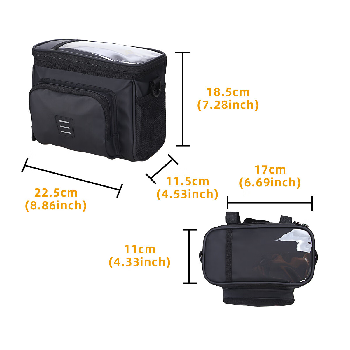 40,000km Folding Bicycle Handlebar Bag Driver Electric Bike Front Frame Bag Mountain Bike Headset Bag Equipment 2