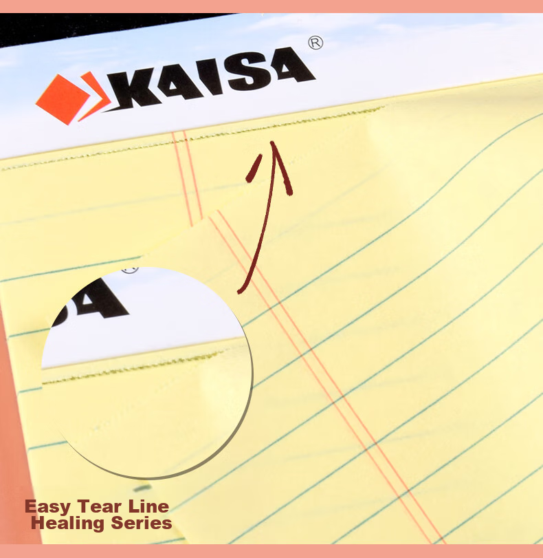 KAISA Legal Pad Notebook, American-Style Notepad, Meeting Notes Book, Office Stationery, 50 Sheets A4 Size (216*298mm), Pack of 6, KS-00554 5