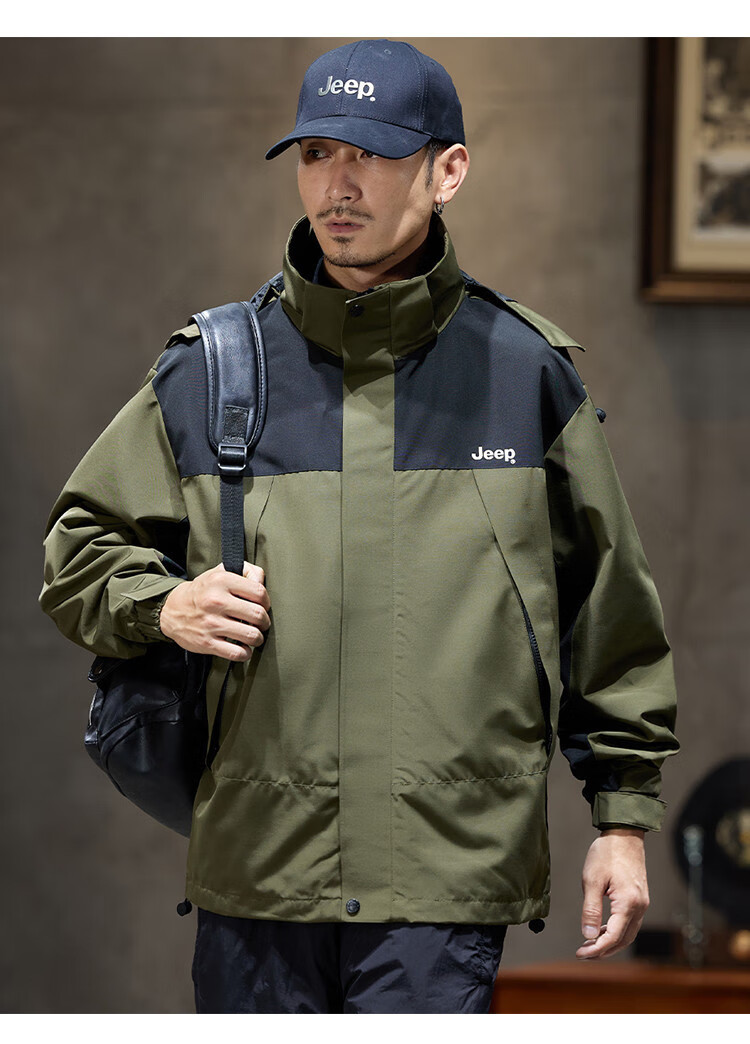JEEP High-End Tactical Jacket for Men, 2026 Spring And Autumn New Outdoor Mountain-Style Sports Hiking Wear Workwear Jacket Men's Clothing 12