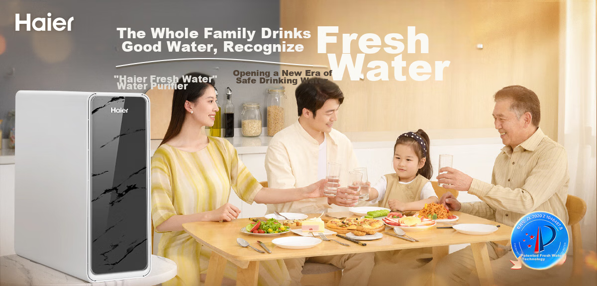 Haier New Fresh Water 1200G Water Purifier 6-Year RO Membrane Antibacterial Smart Knob Faucet Low Noise Filter Direct Drinking Machine 3L/min Compact Easy Installation R122 1
