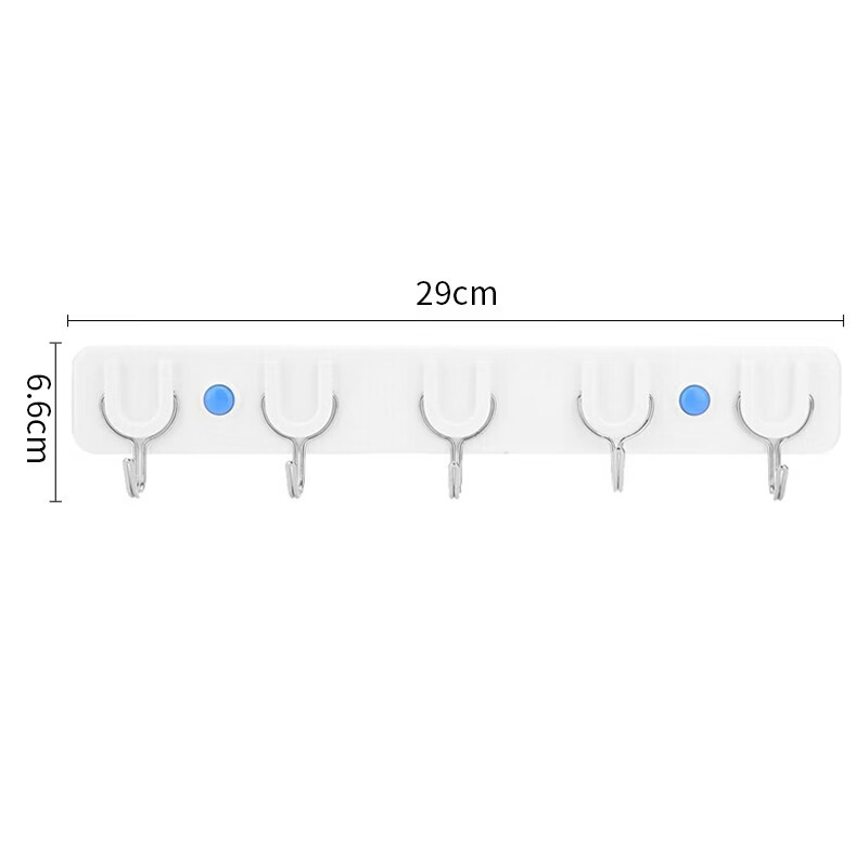 CHAHUA Hook Adhesive Hooks, Bathroom Door Back Hooks Clothes Hanger, No-Drill Towel Hooks Strong Adhesive Hooks, 5 Hooks