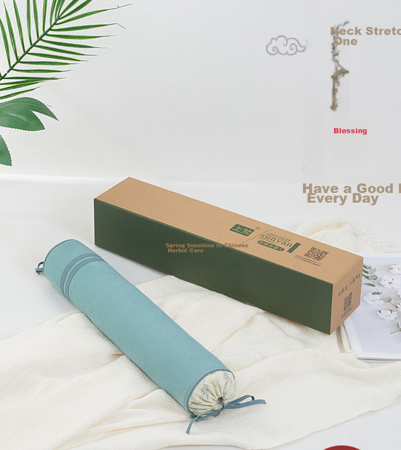Shangfan Cervical Pillow with Cassia Seed Hard Pillow, Round Cylindrical Pillow, Candy Pillow, Adjustable Firmness And Height 24