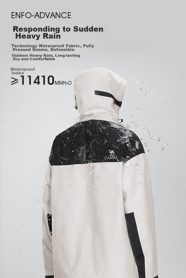 CAMEL Three-In Waterproof Jacket with Fleece Inner Liner, Outdoor Jacket for Tibet Travel And Mountaineering A13CAEO149 6
