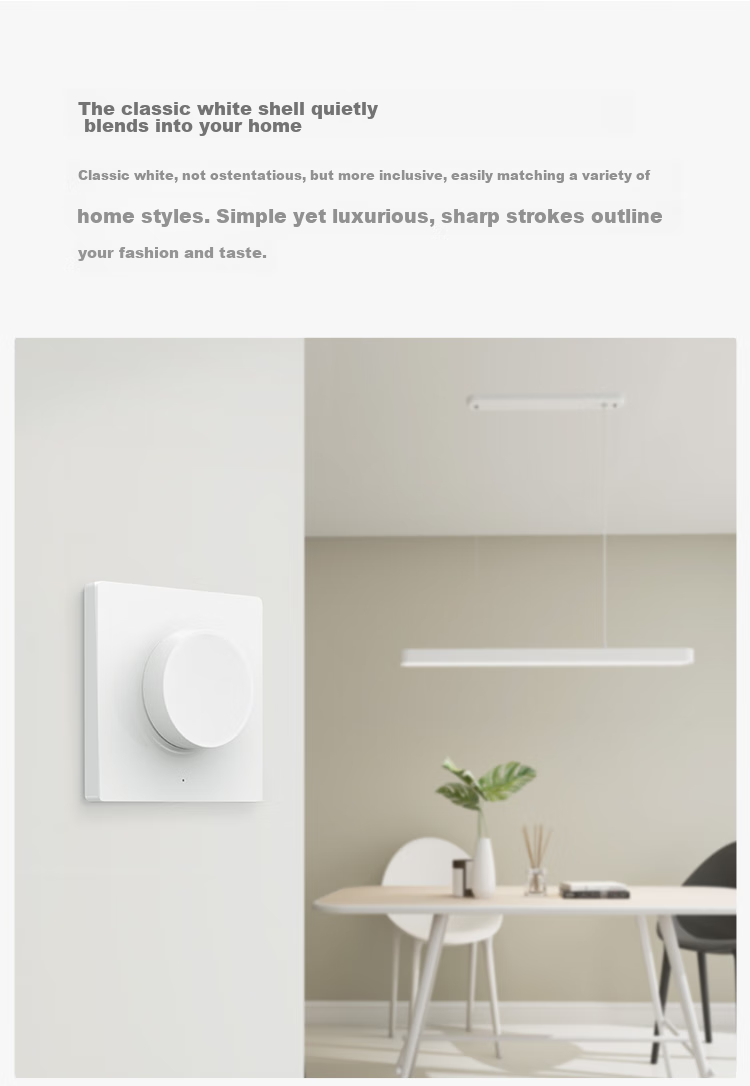 Yeelight Lingdong Switch Socket, Double Switch Suitable for Living Room And Bedroom, Ceiling Light Wall Switch, Self-Rebound, Non-Detachable 9