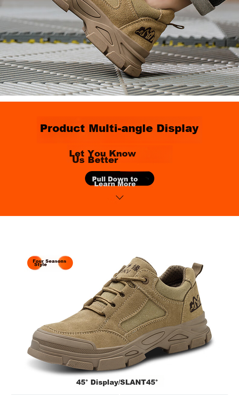 LAOGUANJIA Men's Safety Shoes, Summer Breathable Comfortable Wear-Resistant, Electrical Insulation Non-Slip Work Functional Shoes 390 Size 45 15
