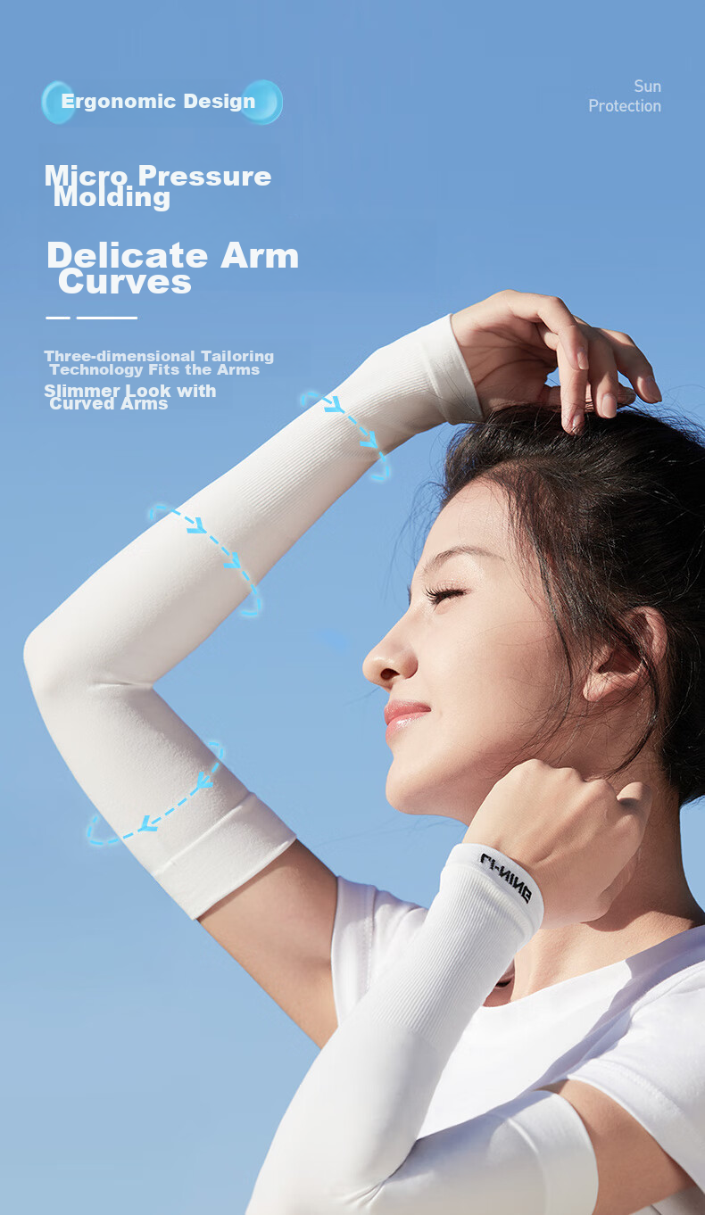 Li-Ning Ice Silk Sun Protection Arm Sleeves for Men And Women, UV-Resistant Cooling Arm Covers, Cycling Arm Guards 11