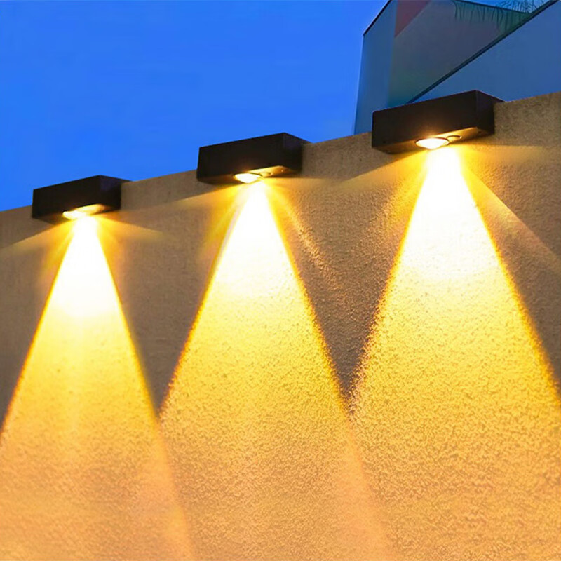 Yuanfang Solar Wall Washer Light Solar-Powered Outdoor Lighting Wall Lamp with Light Control Sensor Waterproof Floodlight Single Beam