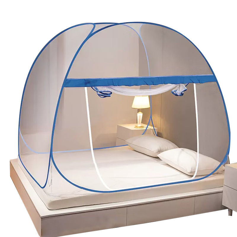 AVIVI Student Mosquito Net Dormitory, Mongolian Pack Mosquito Net, Single Door, 1.2 Meters, Dark Blue [Suitable for Bunk Beds]