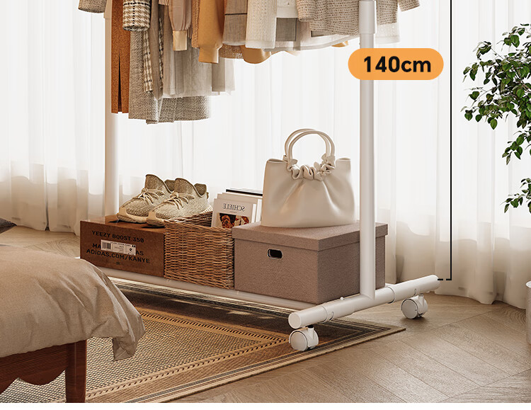 Yicainianhua Foldable Clothes Drying Rack, No Installation Required, Floor-Standing Clothes Hanger for Bedroom, Balcony Clothesline, Quilt And Garment Drying Stand 2215 8