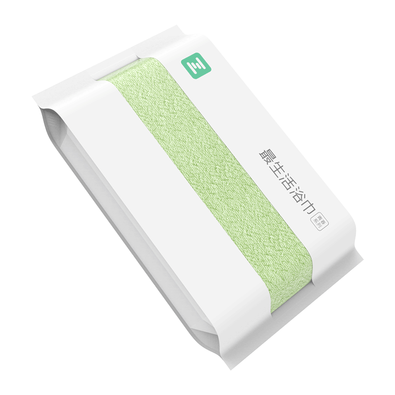 A-Life Sealed Bath Towel, Xinjiang Long-Staple Cotton Grade A Adult Absorbent Bath Towel, Quick-Drying Hotel Bath Towel, 130*65cm, Gree