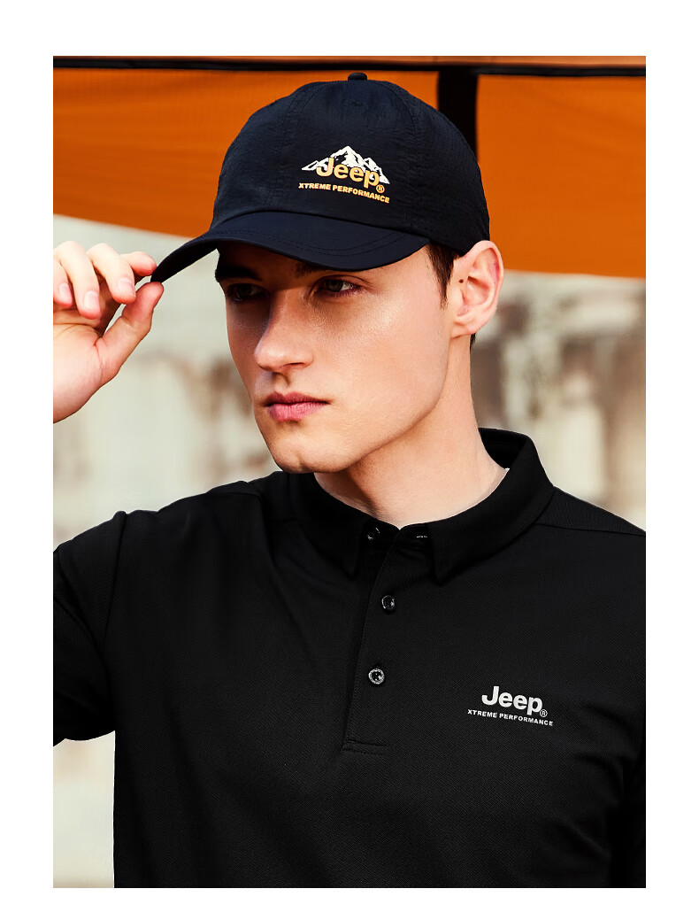 Jeep Quick-Dry Polo Shirt for Men, UPF40+ Sun Protection Short-Sleeve T-Shirt, Men's Outdoor Collared Quick-Dry Shirt, 9905 Navy Blue, 4XL 27
